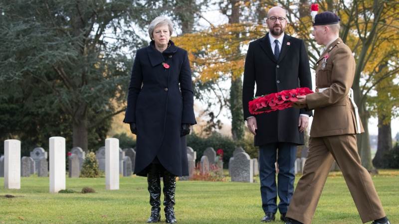 Car crashes into UK, Belgian PMs' motorcade