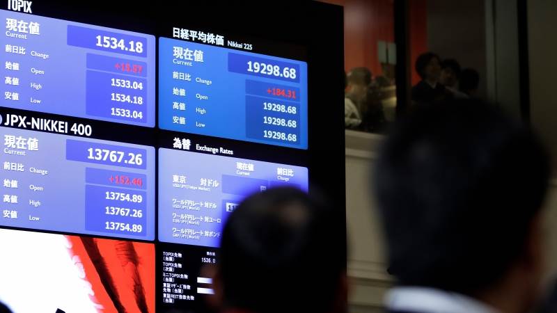 Asian markets trade lower after China trade data