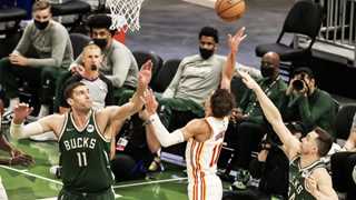 Hawks win first East finals game against Bucks