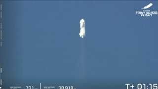 Jeff Bezos launches into space in Blue Origin rocket