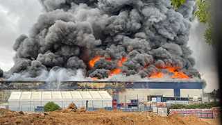 Industrial unit in UK’s Leamington Spa on fire