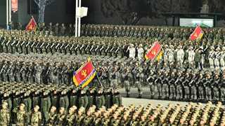 N. Korea seemingly holds military parade