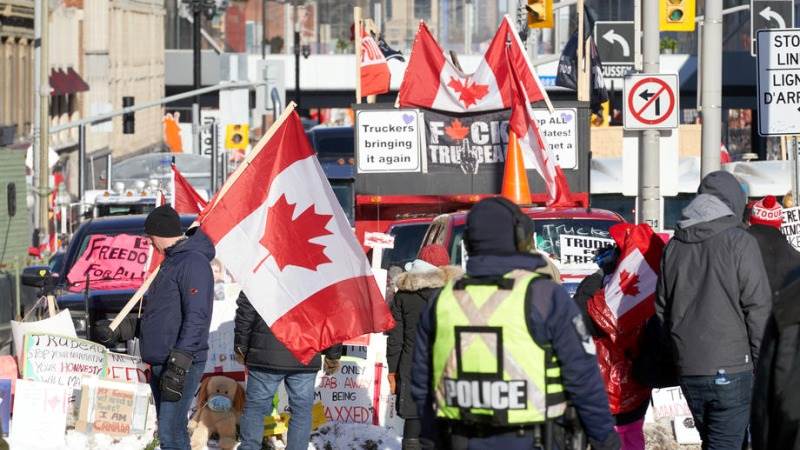 Canada says protests not about COVID