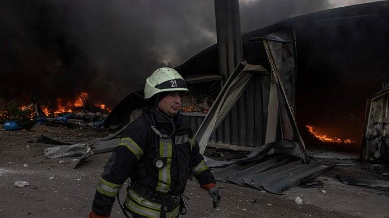 Ukraine says fire broke out at site with nuclear reactor