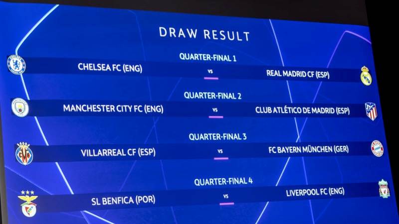 Real Madrid, Chelsea to meet in CL quarterfinals