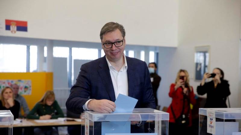 Serbian President Vucic on course to win election – projections