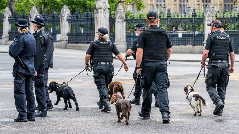 Two police officers stabbed in central London