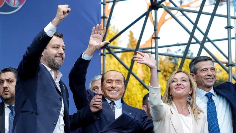 Right-wing coalition wins Italian election – exit poll