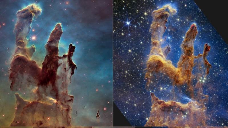 Webb telescope captures Pillars of Creation landscape