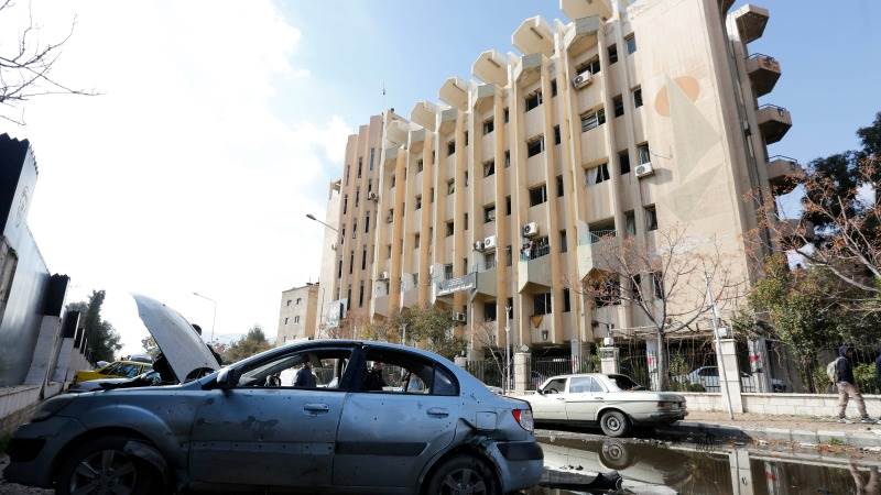 Syrian media reports blasts near Damascus