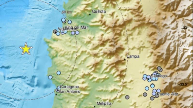 An earthquake measuring 4.7 on the Richter scale struck Chile