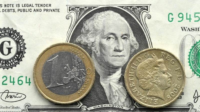 Euro, pound up against dollar after economic data