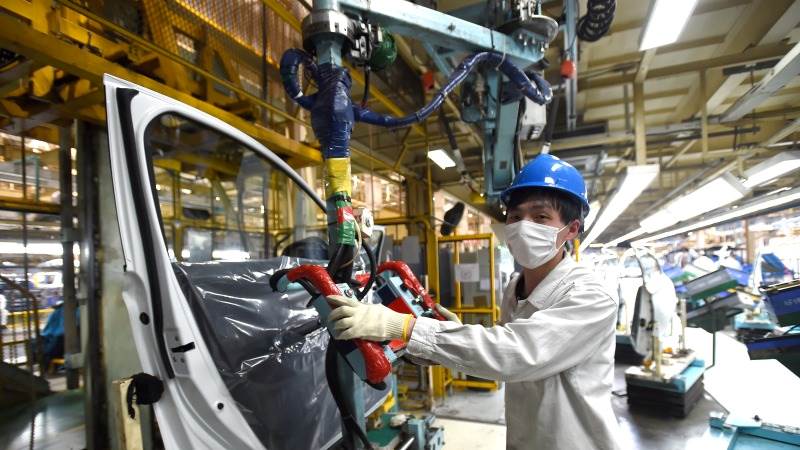 Industrial output in China rises 2.2% in November