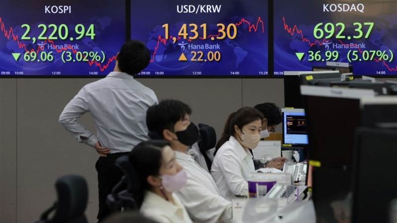 South Korea’s Kospi trades lower on first day of 2023