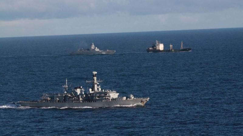 Royal Navy escorts Russian warship in UK territorial waters