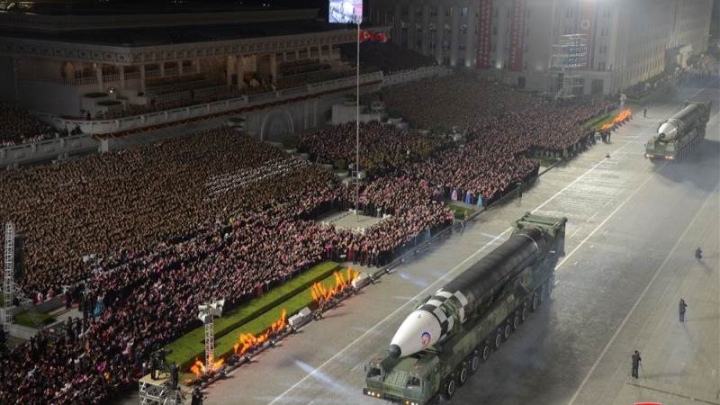 N. Korea reportedly holds military parade