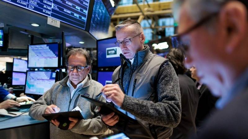 Wall Street opens mostly down ahead of data