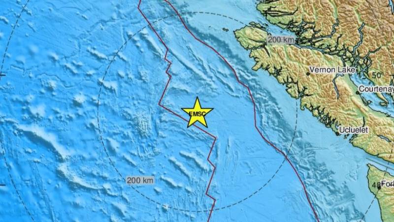 6.0-magnitude quake hits off Canada’s coast