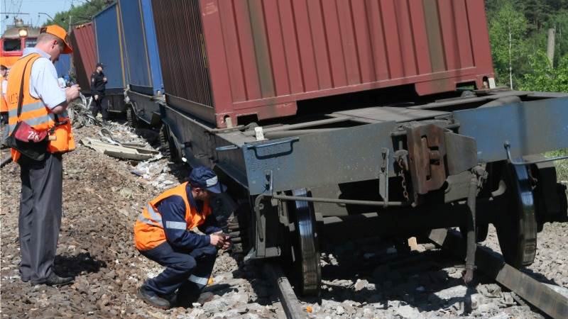 Explosive device derails train in Bryansk, Russia