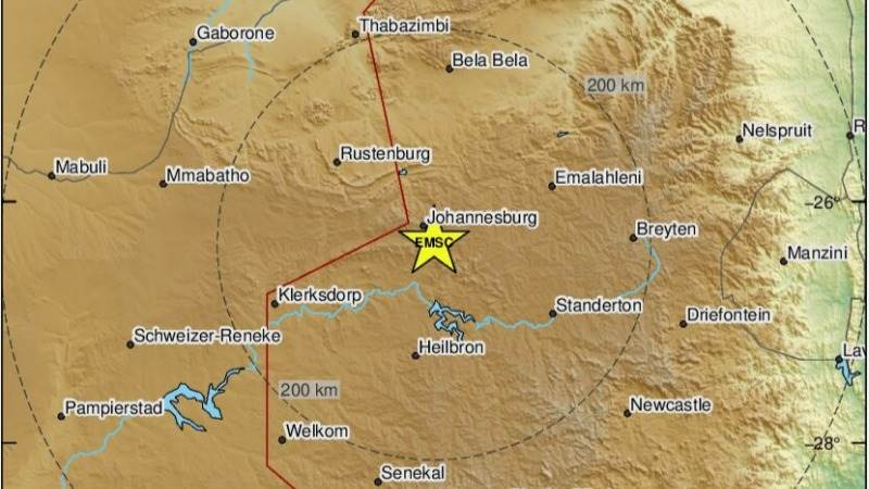 5.0-magnitude earthquake shakes S. Africa