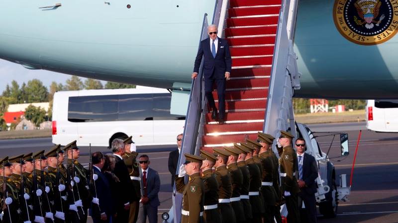 Biden arrives in Lithuania for NATO summit