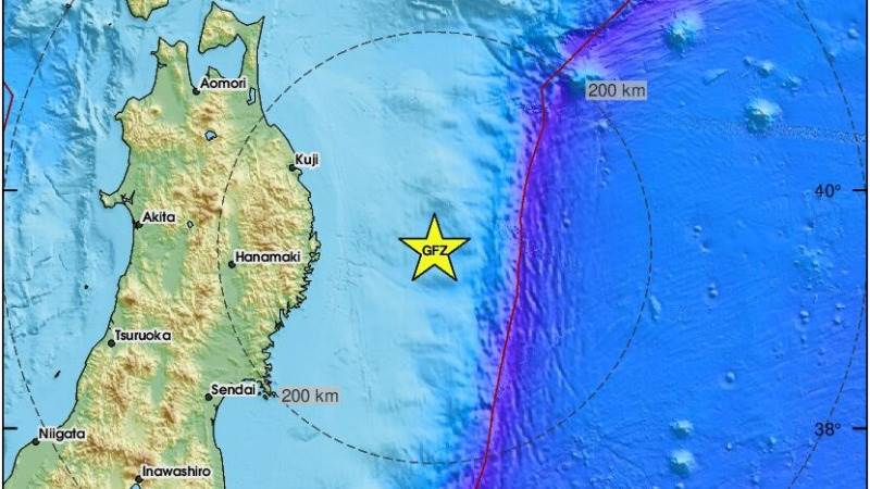 5.8-magnitude quake strikes near Japan’s Honshu island