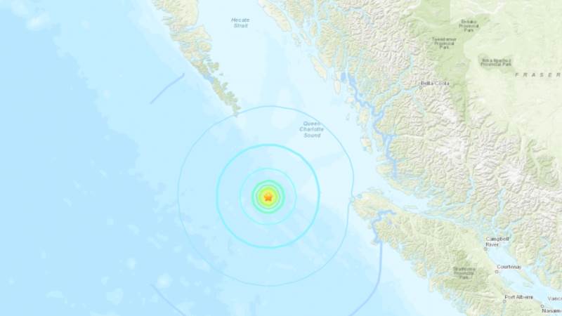 5.6-magnitude quake hits off Canada’s coast