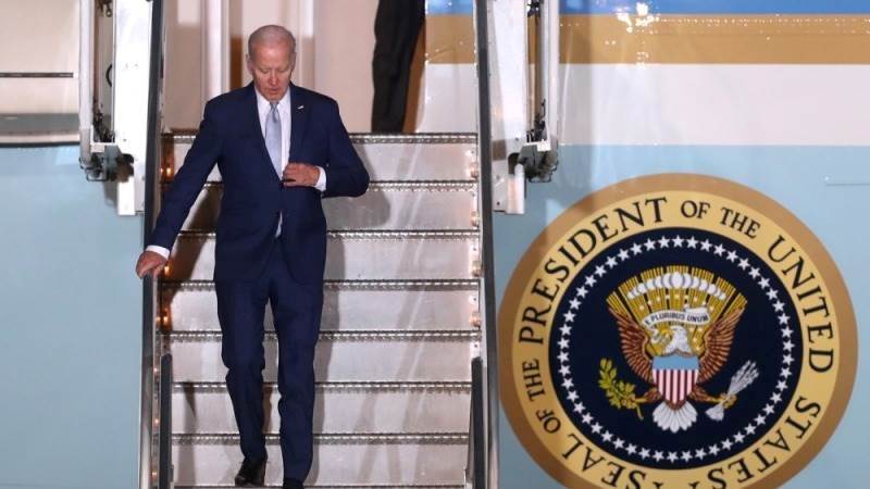 US President Joe Biden arrives in Israel