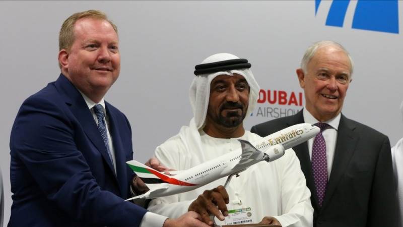 Emirates places over $50 billion order with Boeing