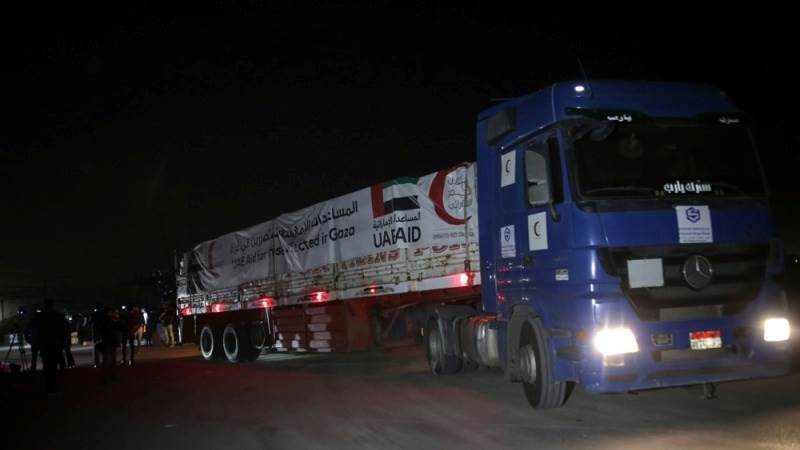 100 aid trucks entered Gaza on Saturday