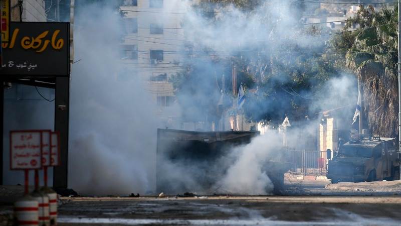 Tear gas reportedly used on civlians in West Bank raid