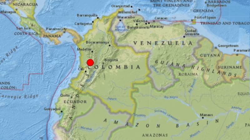 5.6-magnitude earthquake reported in Colombia