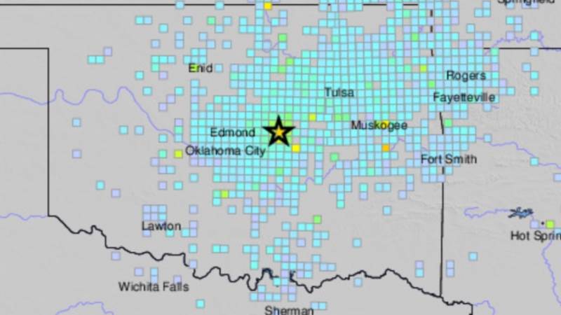 3 earthquakes shake Oklahoma