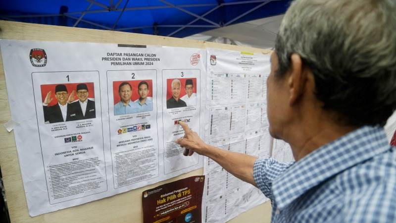 Early vote count shows Prabowo’s lead in Indonesia elections