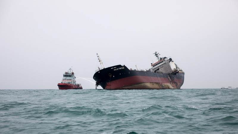 S. Korean tanker overturns off southwestern Japan