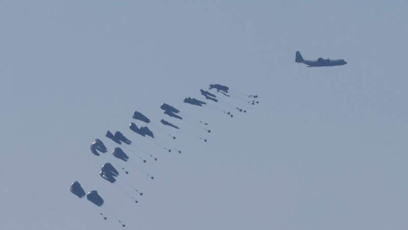 US conducts humanitarian airdrop into Gaza