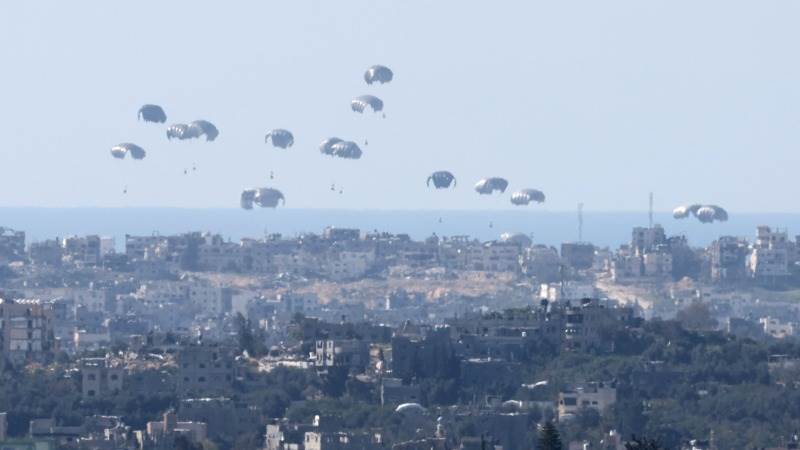 US, Jordan conduct humanitarian airdrop into Gaza