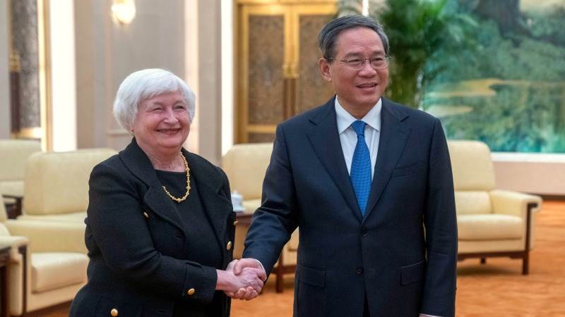 Yellen, China’s Li talk bilateral relations