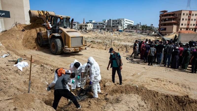 283 bodies allegedly found in mass grave in Gaza’s Nasser hospital