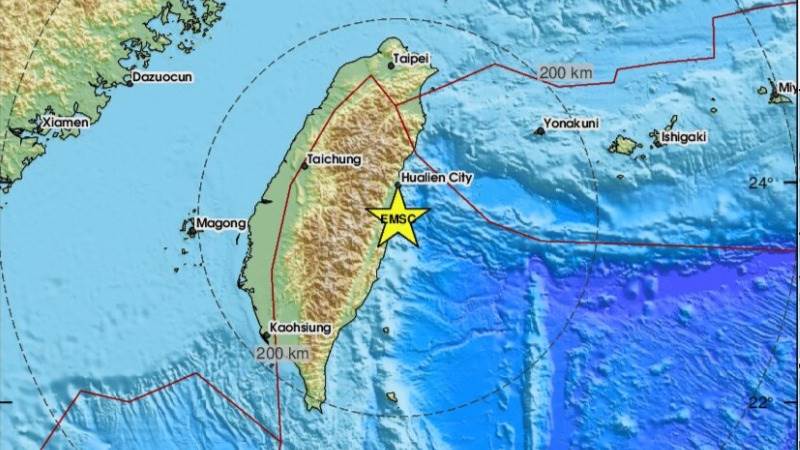 5.7-magnitude earthquake hits Taiwan