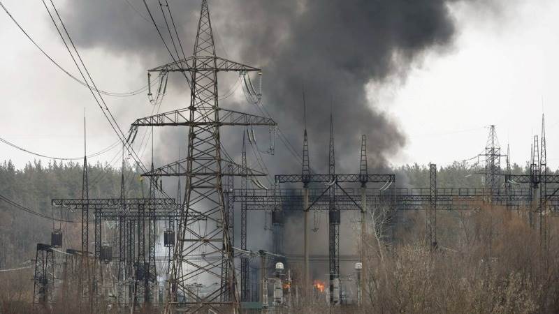 Russian forces hit power lines in Ukraine’s Poltava