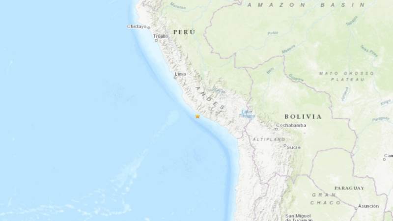 7.2-magnitude earthquake hits southern coast of Peru