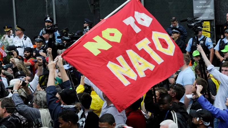 Anti-NATO protest reportedly takes place in Washington