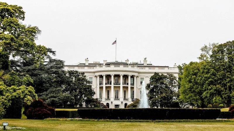 Multiple emergency vehicles seen outside WH