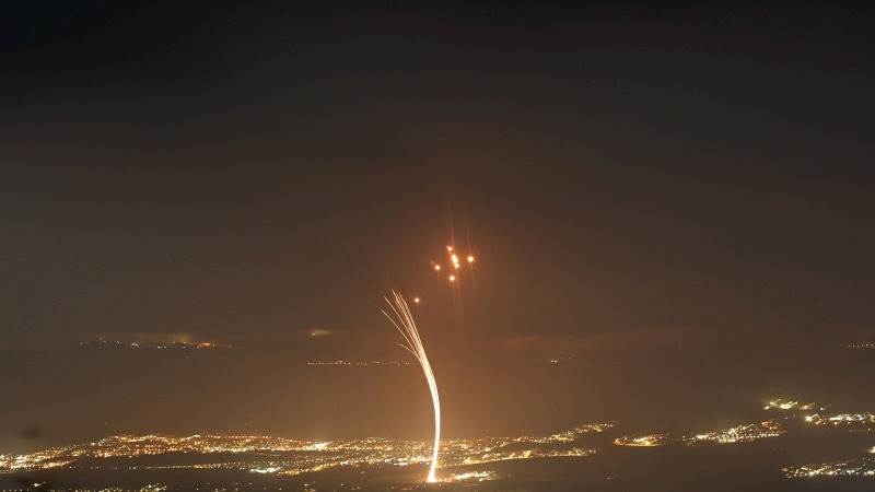 Rocket barrage fired from Lebanon toward Israel