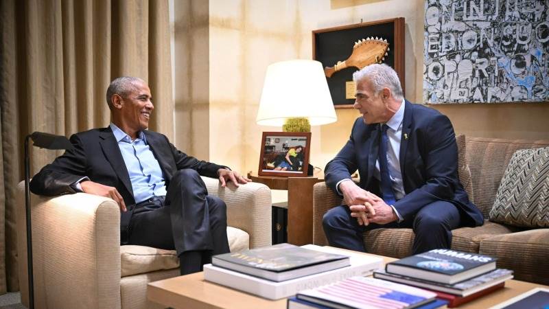 Israel’s Lapid meets Obama, urges hostages release