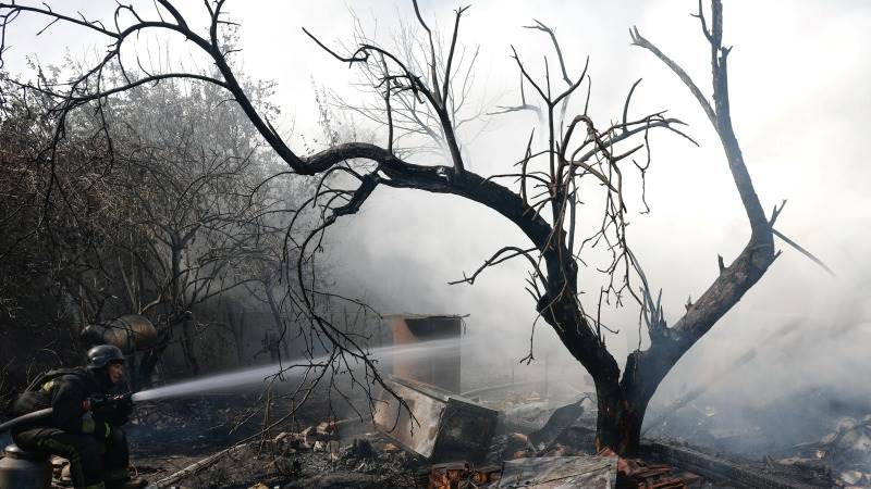 Drone debris causes fire in Russia’s Tver region