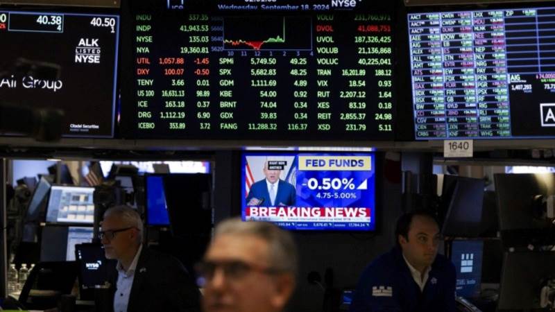 US closes lower after aggressive Fed rate cut