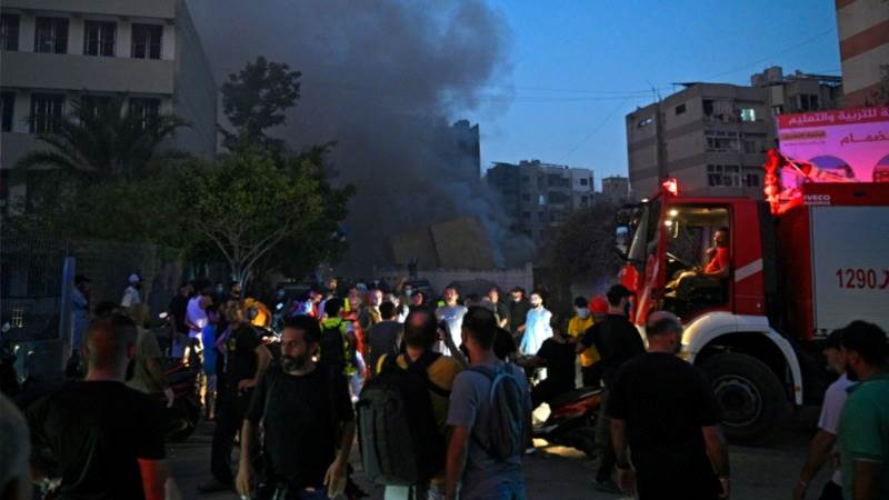 At least 76 injured, 2 dead in Israeli attack in Beirut