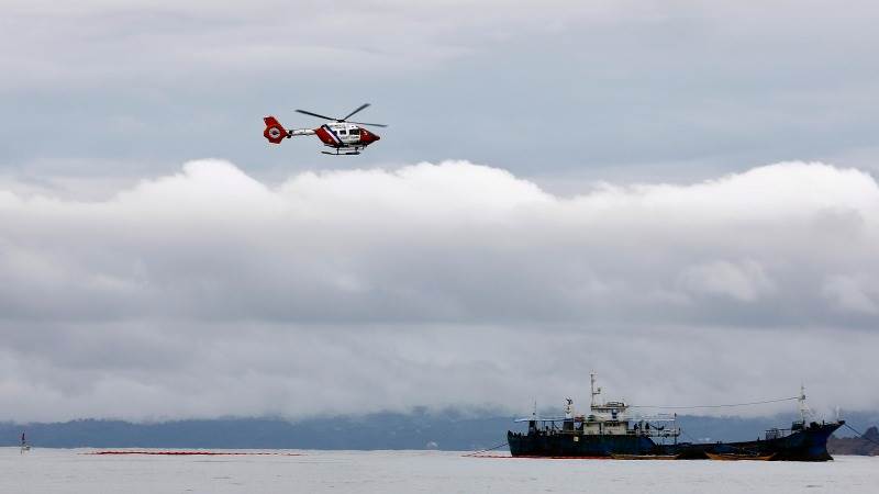 Seven rescued as oil tanker catches fire off Germany